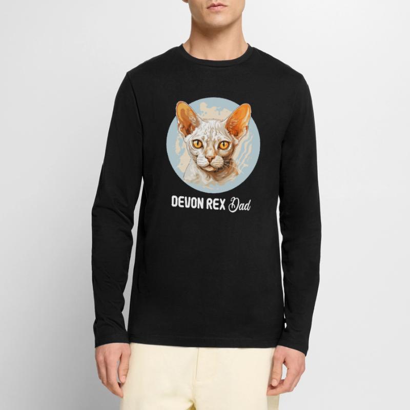Chaton Devon Rex Chat Devon Rex T-shirt manches longues Premium bio Homme