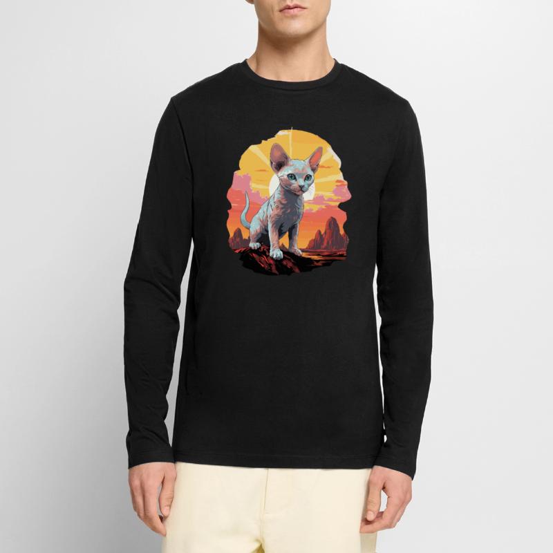 Devon Rex Kitten Devon Rex Cat Men's Premium Organic Long Sleeve Shirt