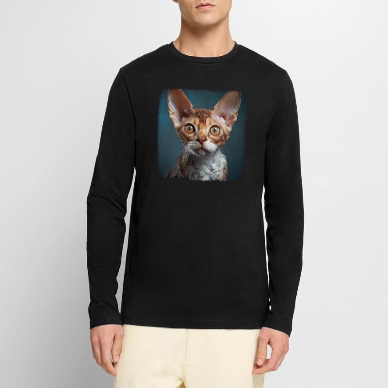 Chaton Devon Rex Chat Devon Rex T-shirt manches longues Premium bio Homme