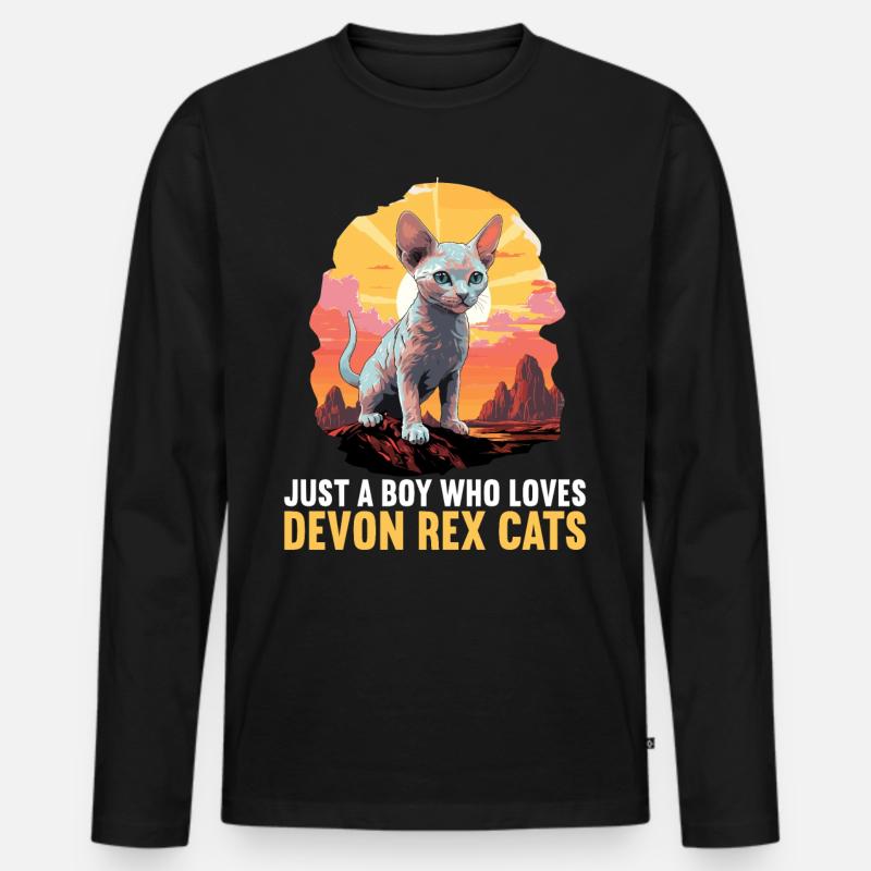 Devon Rex Kitten Devon Rex Cat Men's Premium Organic Long Sleeve Shirt