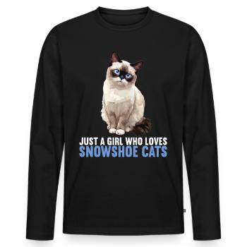 Chaton raquette Chat raquette - T-shirt manches longues Premium bio Homme - noir - Devant - Nico (187cm)