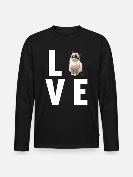 Snowshoe Kitten Snowshoe Cat - Men's Premium Organic Long Sleeve Shirt - black