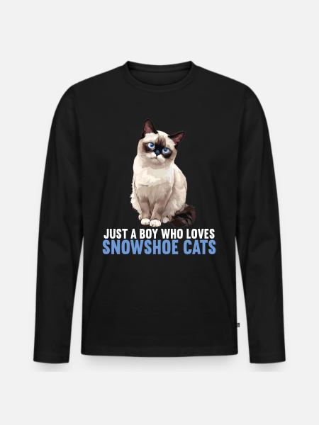 Snowshoe Kitten Snowshoe Cat - Men's Premium Organic Long Sleeve Shirt - black