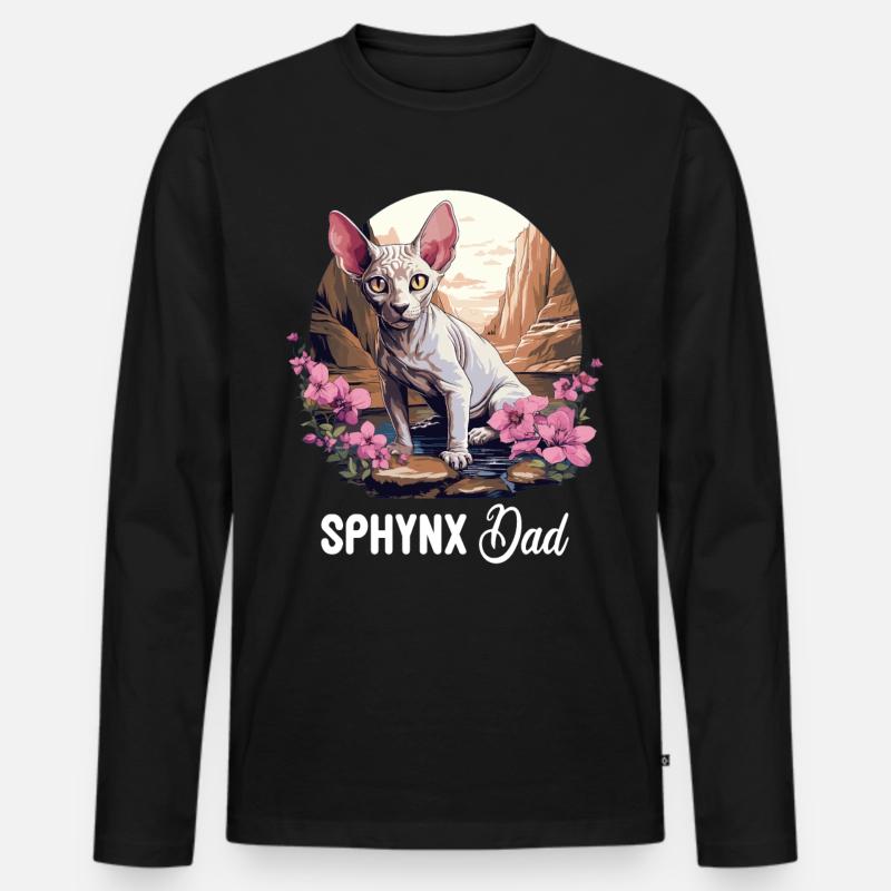 Sphynx Kätzchen Sphynx Katze - Männer Premium Bio Langarmshirt - Schwarz