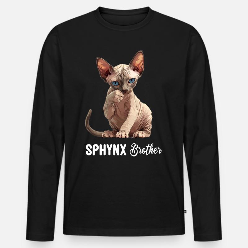 Sphynx Kätzchen Sphynx Katze - Männer Premium Bio Langarmshirt - Schwarz