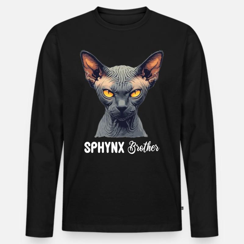 Sphynx Kätzchen Sphynx Katze - Männer Premium Bio Langarmshirt - Schwarz