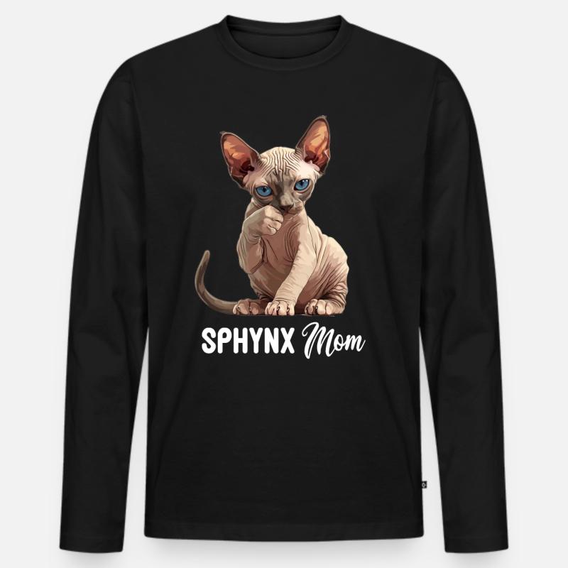 Sphynx Kätzchen Sphynx Katze - Männer Premium Bio Langarmshirt - Schwarz