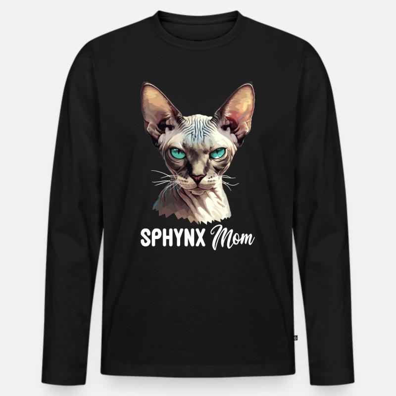 Sphynx Kätzchen Sphynx Katze - Männer Premium Bio Langarmshirt - Schwarz