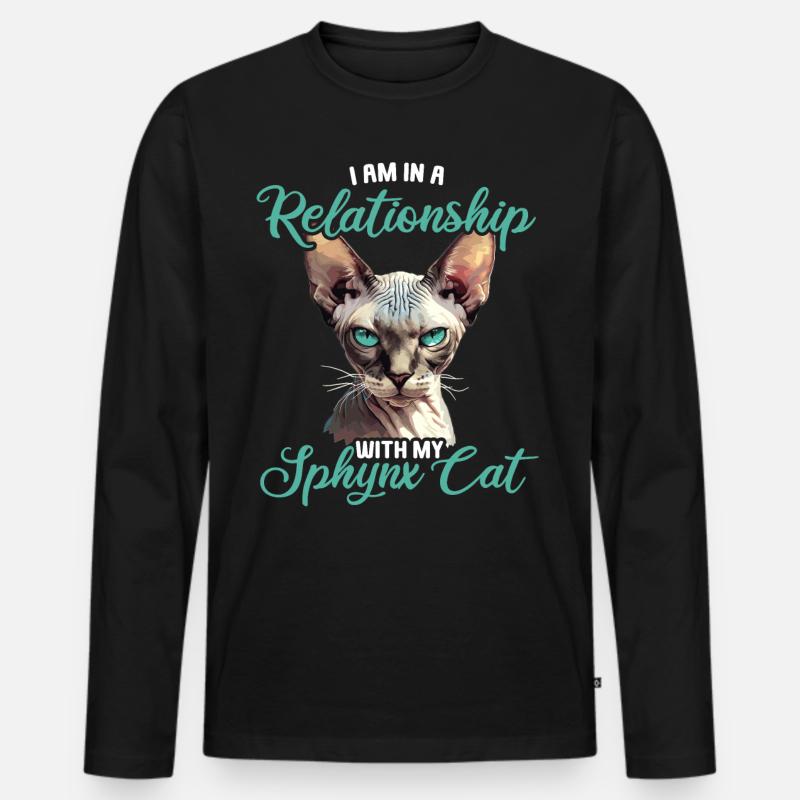 Sphynx Kätzchen Sphynx Katze - Männer Premium Bio Langarmshirt - Schwarz