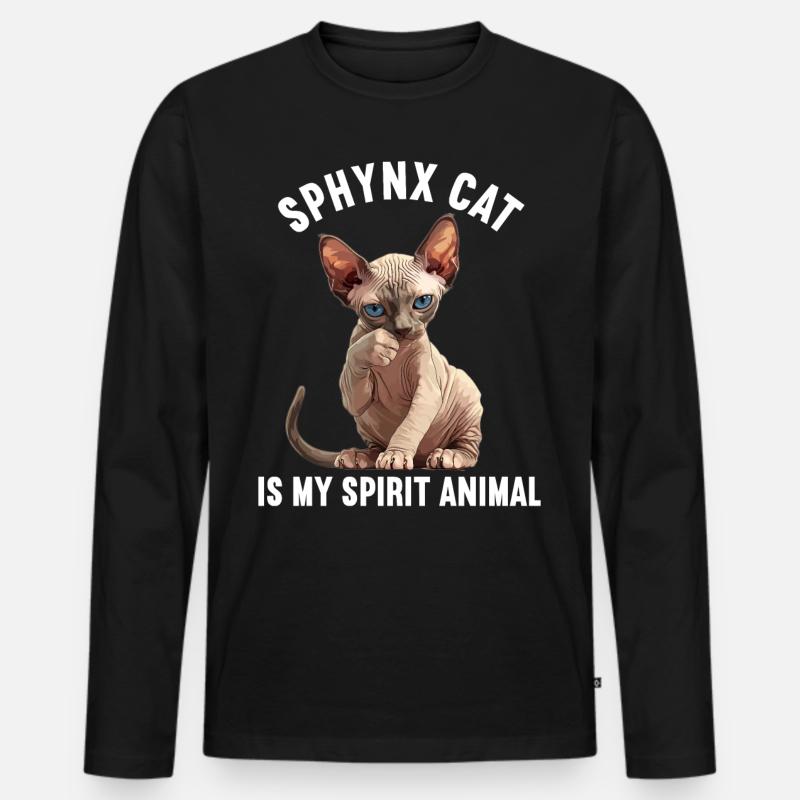 Sphynx Kätzchen Sphynx Katze - Männer Premium Bio Langarmshirt - Schwarz