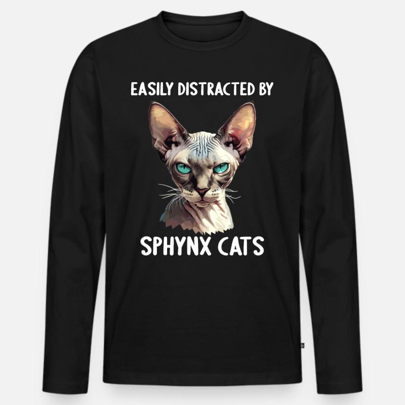Sphynx Kätzchen Sphynx Katze - Männer Premium Bio Langarmshirt - Schwarz
