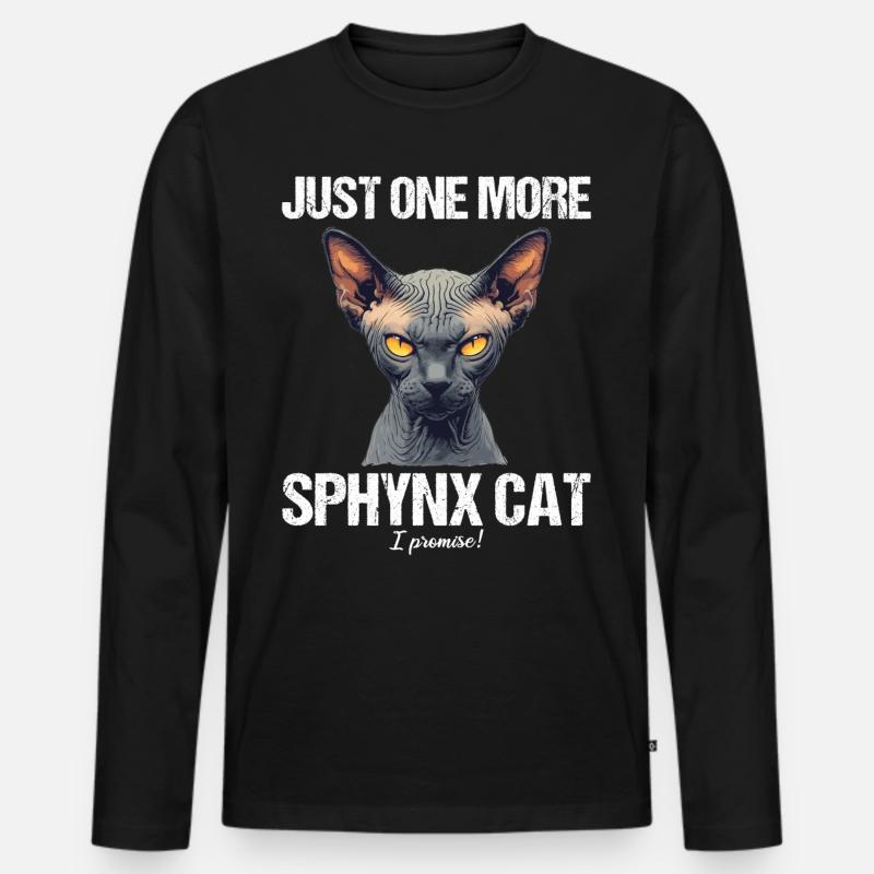Sphynx Kätzchen Sphynx Katze - Männer Premium Bio Langarmshirt - Schwarz