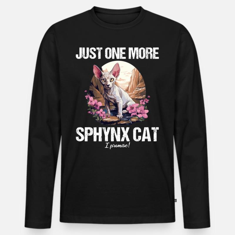 Sphynx Kätzchen Sphynx Katze - Männer Premium Bio Langarmshirt - Schwarz