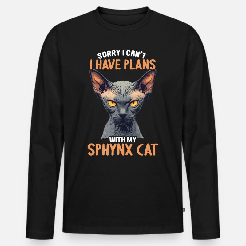 Sphynx Kätzchen Sphynx Katze - Männer Premium Bio Langarmshirt - Schwarz