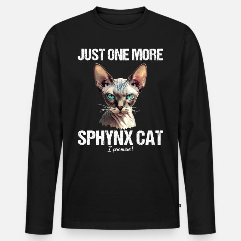 Sphynx Kätzchen Sphynx Katze - Männer Premium Bio Langarmshirt - Schwarz
