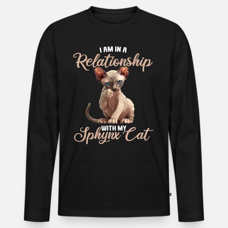 Sphynx Kätzchen Sphynx Katze - Männer Premium Bio Langarmshirt - Schwarz