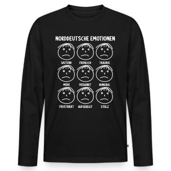 North German emotions - Men's Premium Organic Long Sleeve Shirt - black - Front - Nico (187cm)