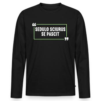 Latin Drôle de dicton latin - T-shirt manches longues Premium bio Homme - noir - Devant - Nico (187cm)