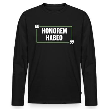 Latin Drôle de dicton latin - T-shirt manches longues Premium bio Homme - noir - Devant - Nico (187cm)