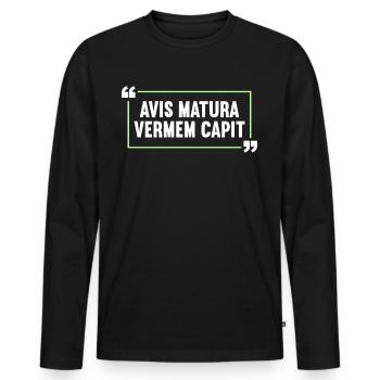 Latin Drôle de dicton latin - T-shirt manches longues Premium bio Homme - noir - Devant - Nico (187cm)
