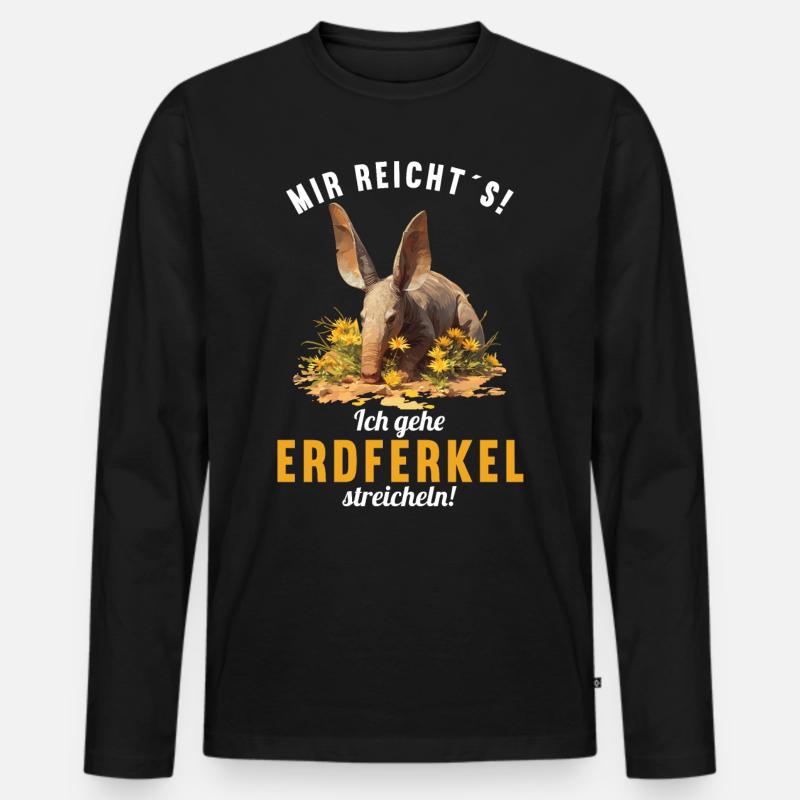 Erdferkeln Erdferkel - Männer Premium Bio Langarmshirt - Schwarz