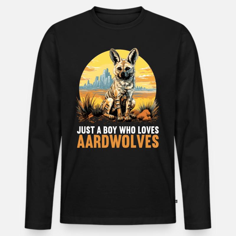 Erdwölfe Erdwolf - Männer Premium Bio Langarmshirt - Schwarz