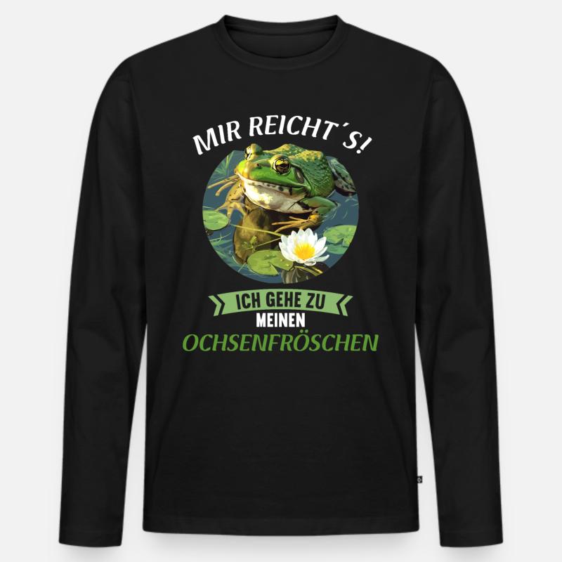 Ochsenfrösche Ochsenfrosch - Männer Premium Bio Langarmshirt - Schwarz