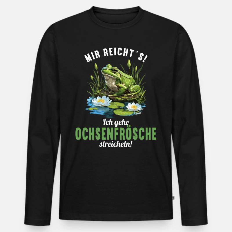Ochsenfrösche Ochsenfrosch - Männer Premium Bio Langarmshirt - Schwarz