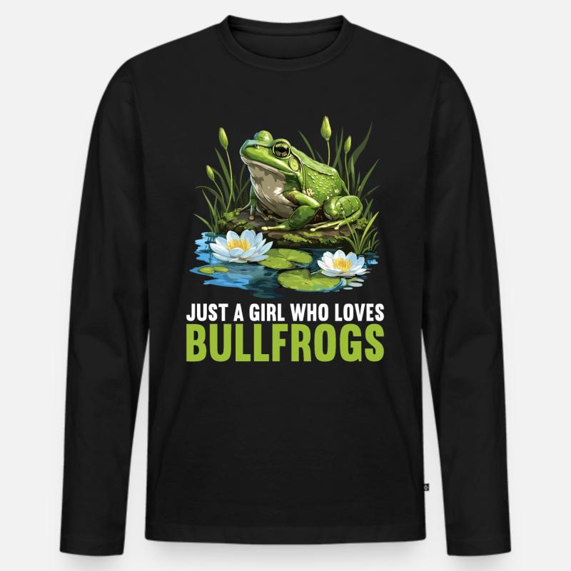 Ochsenfrösche Ochsenfrosch - Männer Premium Bio Langarmshirt - Schwarz