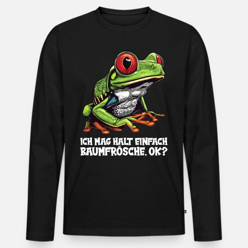 Tree Frog Baumfrösche Baumfrosch - Men's Premium Organic Long Sleeve Shirt - black
