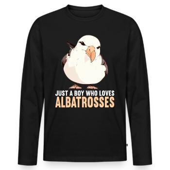 Albatross Albatrosse Albatros - Männer Premium Bio Langarmshirt - Schwarz - Vorne - Nico (187cm)