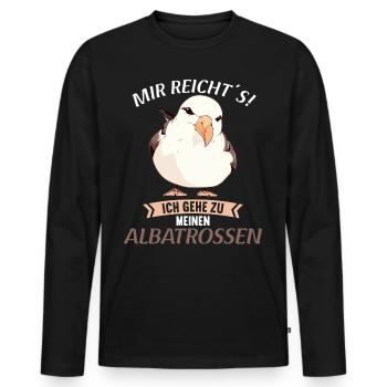 Albatross Albatrosse Albatros - Männer Premium Bio Langarmshirt - Schwarz - Vorne - Nico (187cm)