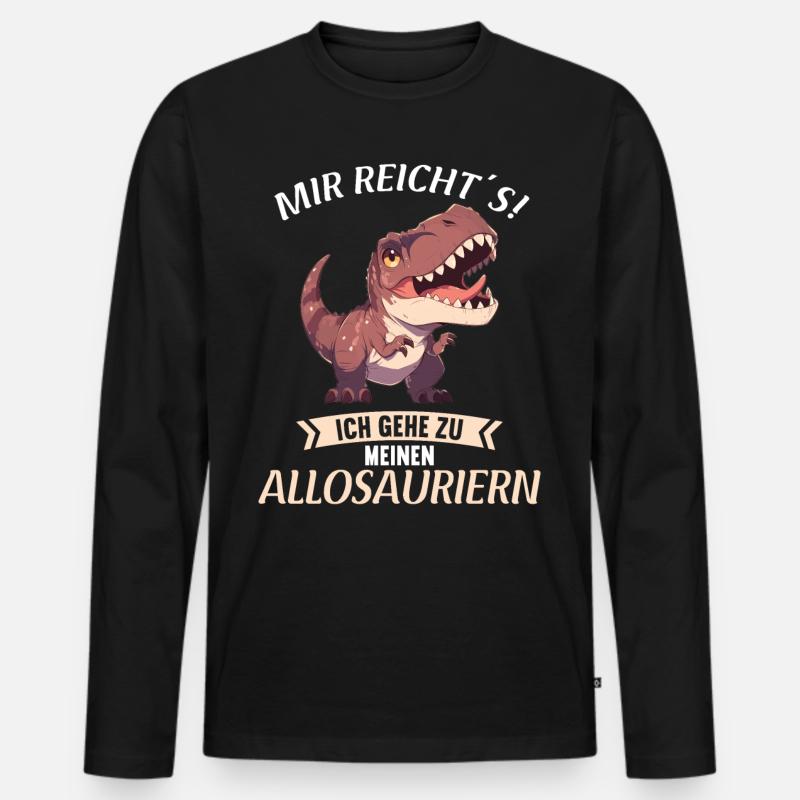 Allosaurier Allosaurus - Männer Premium Bio Langarmshirt - Schwarz