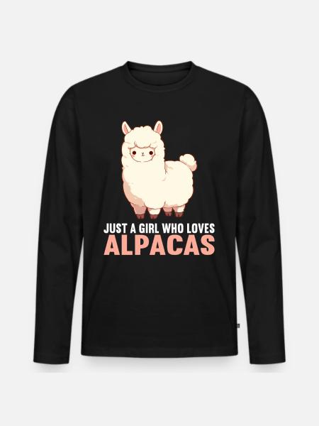 Alpaca Alpacas Alpaca - Men's Premium Organic Long Sleeve Shirt - black