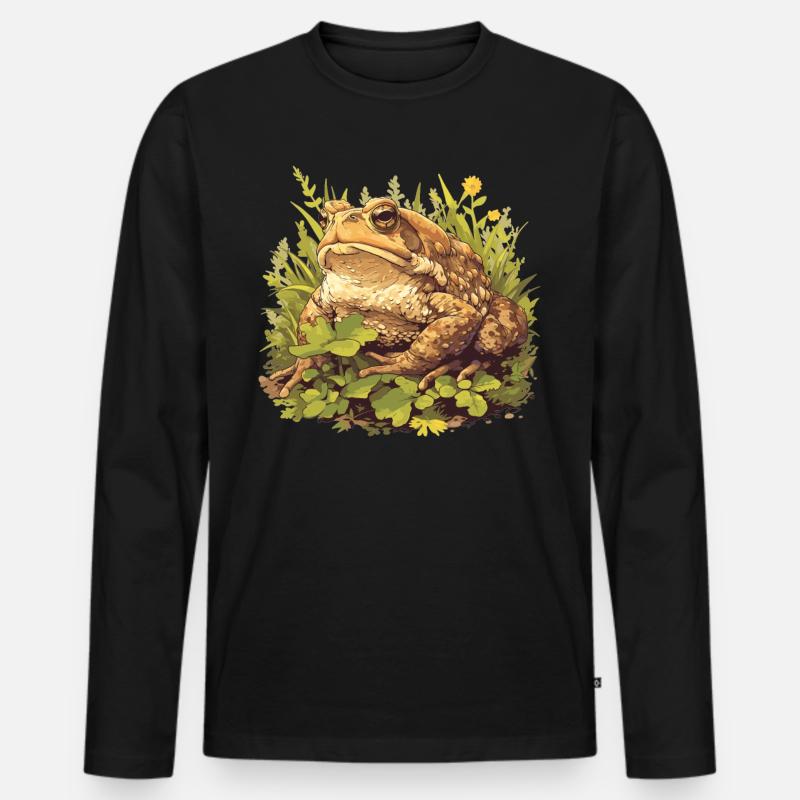 Toad Kröten Kröte - Männer Premium Bio Langarmshirt - Schwarz