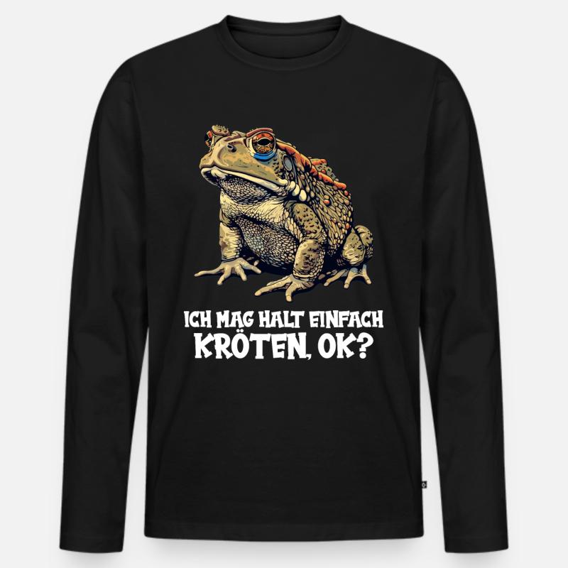 Toad Kröten Kröte - Männer Premium Bio Langarmshirt - Schwarz