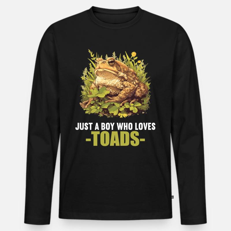 Toad Kröten Kröte - Männer Premium Bio Langarmshirt - Schwarz