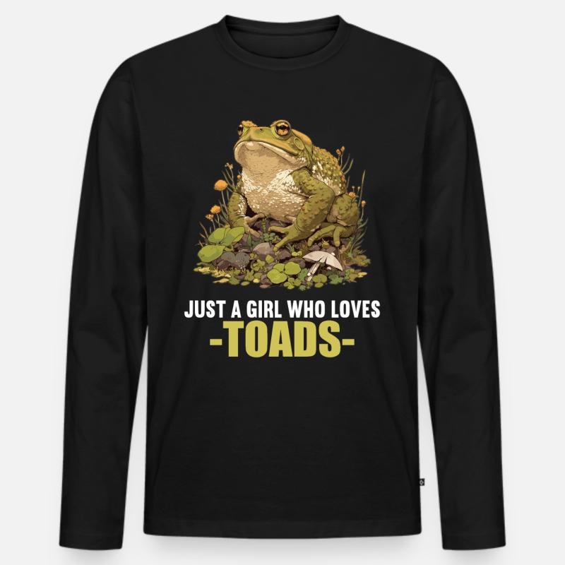 Toad Kröten Kröte - Männer Premium Bio Langarmshirt - Schwarz