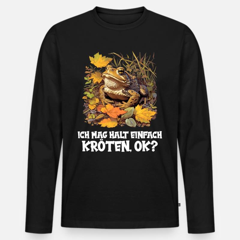 Toad Kröten Kröte - Männer Premium Bio Langarmshirt - Schwarz