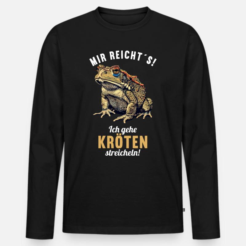 Toad Kröten Kröte - Männer Premium Bio Langarmshirt - Schwarz