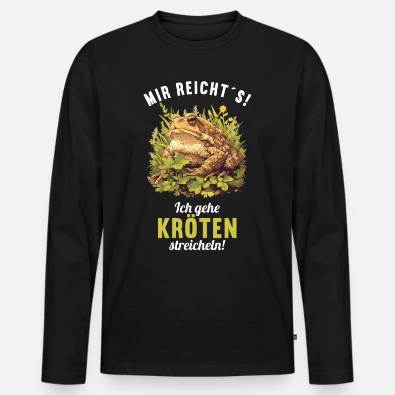 Toad Kröten Kröte - Männer Premium Bio Langarmshirt - Schwarz