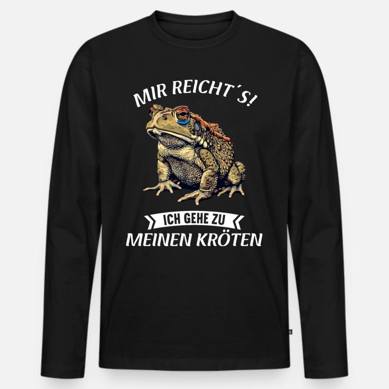 Toad Kröten Kröte - Männer Premium Bio Langarmshirt - Schwarz