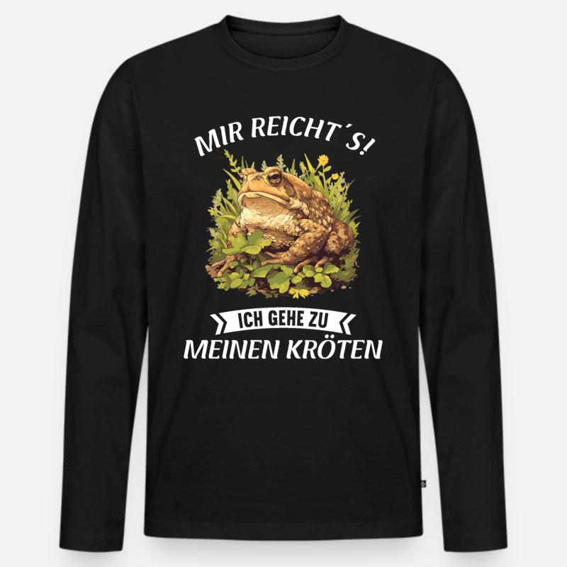 Toad Kröten Kröte - Männer Premium Bio Langarmshirt - Schwarz