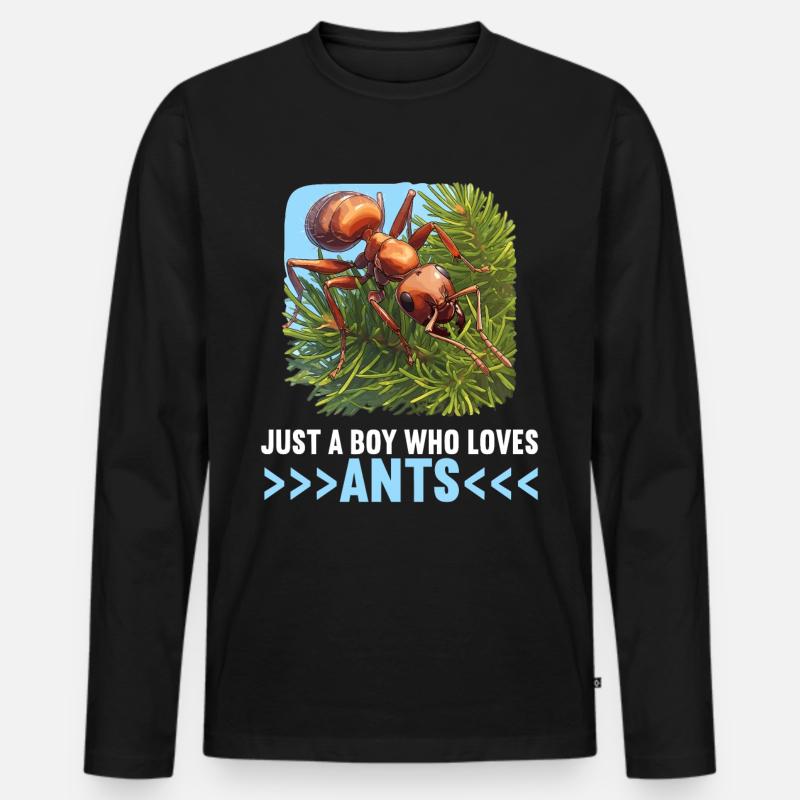 Ant Ameisen Ameise - Männer Premium Bio Langarmshirt - Schwarz