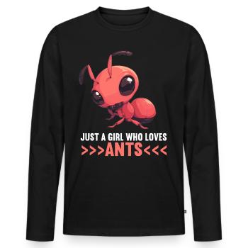 Ant Ameisen Ameise - Männer Premium Bio Langarmshirt - Schwarz - Vorne - Nico (187cm)