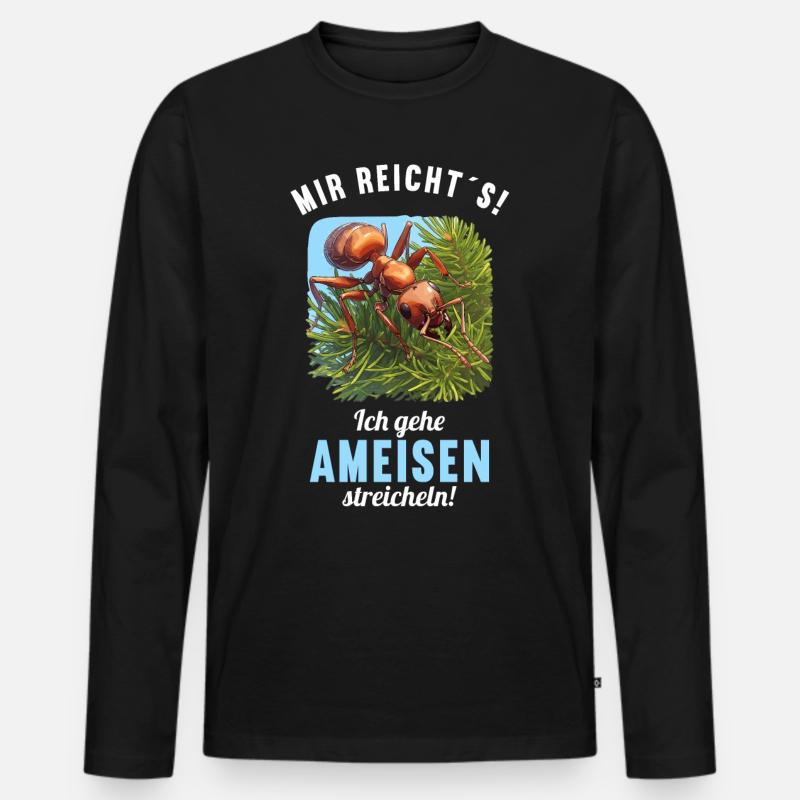 Ant Ameisen Ameise - Männer Premium Bio Langarmshirt - Schwarz