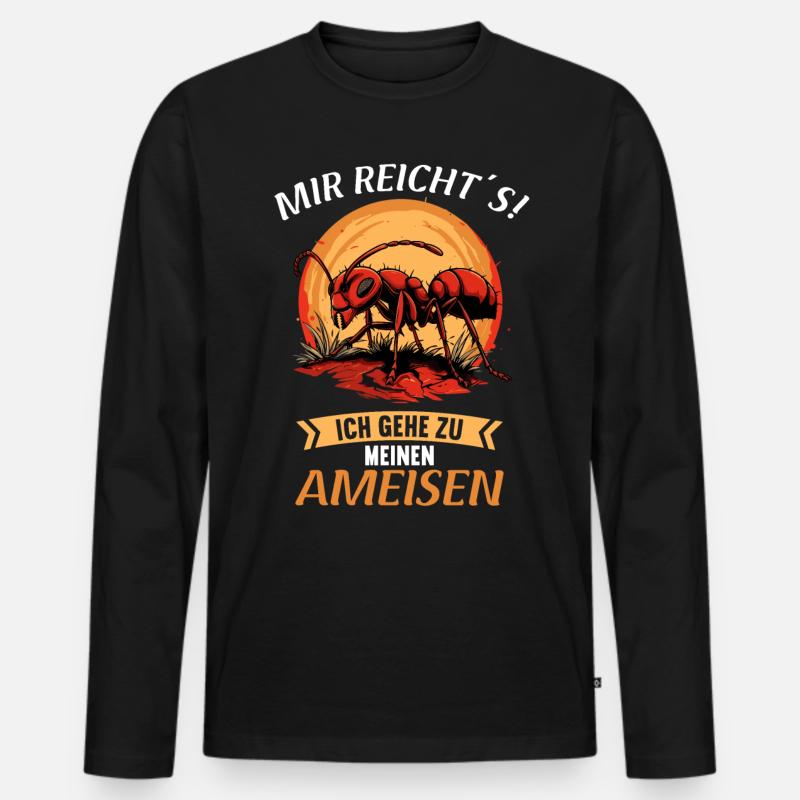 Ant Ameisen Ameise - Männer Premium Bio Langarmshirt - Schwarz