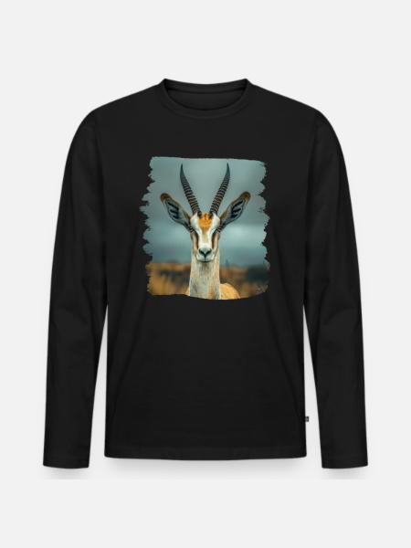 Antelope Antilopen Antilope - Men's Premium Organic Long Sleeve Shirt - black