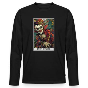 Tarot Cards Tarot Card The Fool The Fool - Men's Premium Organic Long Sleeve Shirt - black - Front - Nico (187cm)