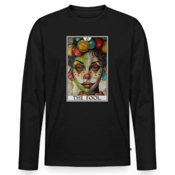 Tarot Cards Tarot Card The Fool The Fool - Men's Premium Organic Long Sleeve Shirt - black - Front - Nico (187cm)